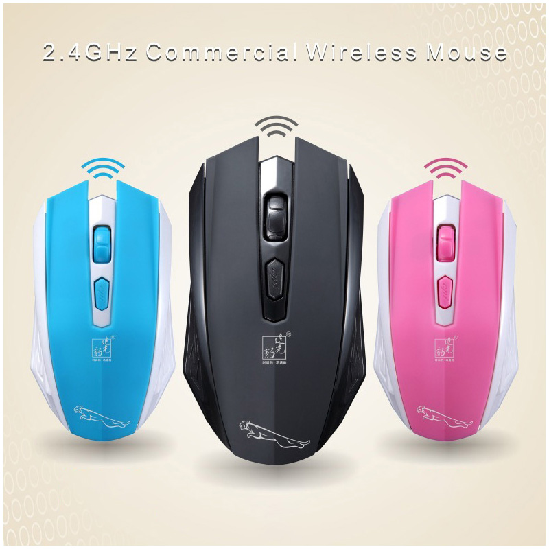 1600 DPI 2.4G Wireless Office Gaming Optical Mouse for PC Laptop - Pink