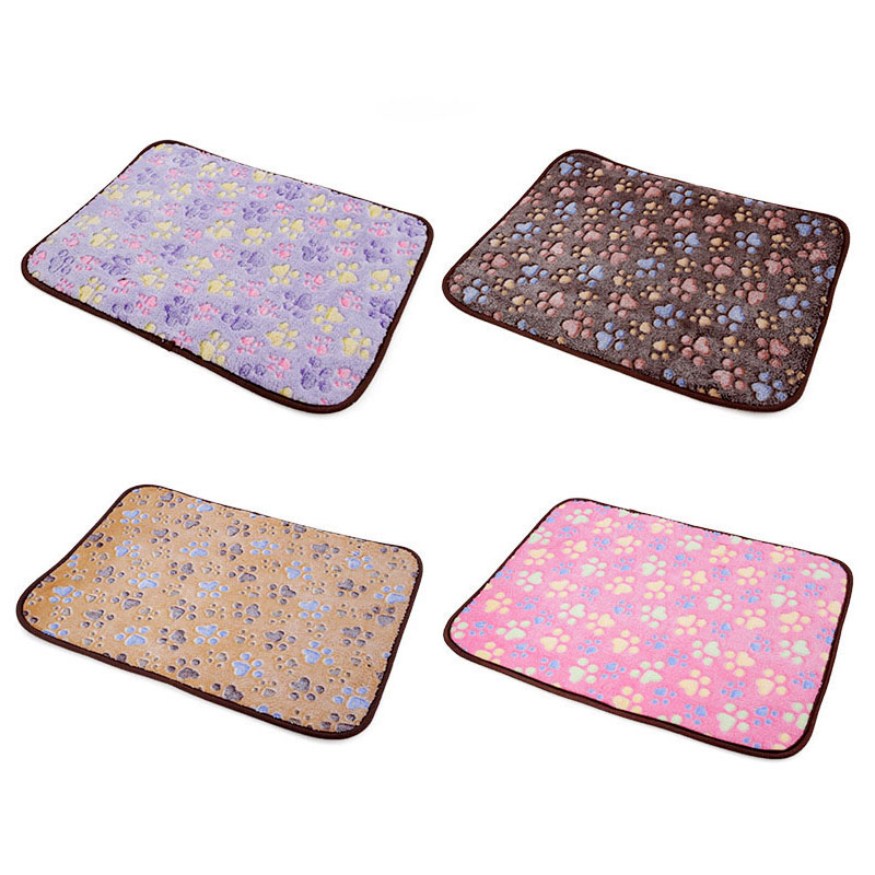 Size M Dual Use Pet Cooling Sleeping Mat Dog Cats Puppy Cushion Cold Heat Pad Bed - Purple