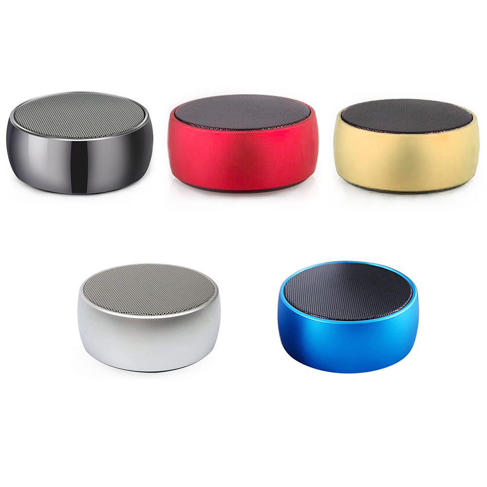 BS01 Mini Wireless Bluetooth Speaker Luxury Metal Portable Outdoor Music Player Box - Red