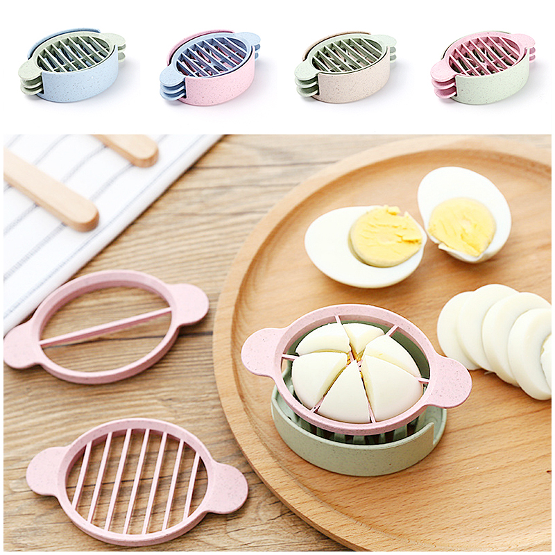 3in1 Multifunction Egg Slicer Cutter Sectioner Kitchen Tools - Pink