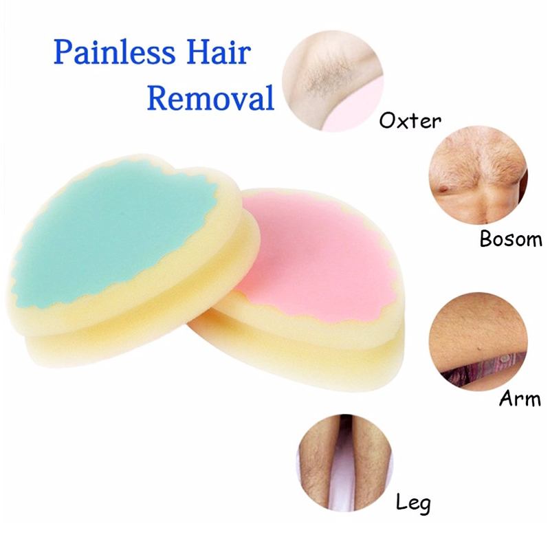 Unisex Magic Painless Hair Removal Depilation Sponge Pad - Heart