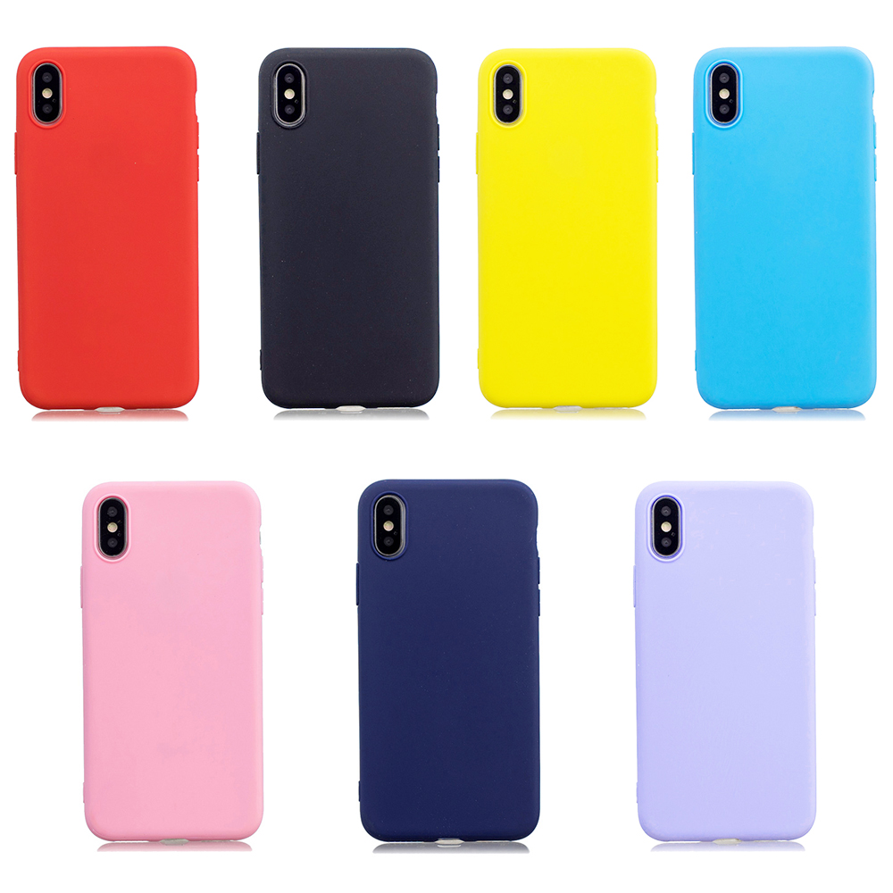 Ultra Slim Soft TPU Gel Case Flexible Rubber Silicone Shockproof Back Cover for iPhone X/XS - Navy Blue