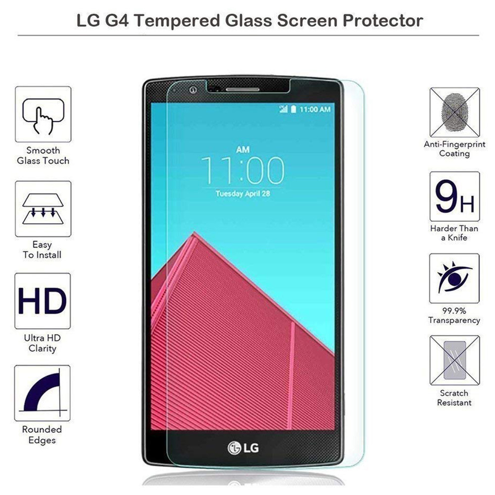 LG G4 Ultra HD Clarity Shatter-Proof Tempered Glass Screen Protector