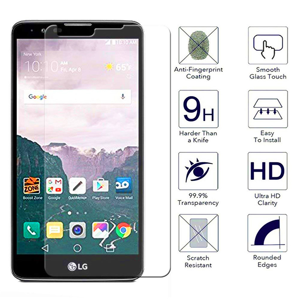 HD-Clear Anti-Scratch Shockproof Tempered Glass Screen Protector for LG Stylo 2 LS775 Stylus 2