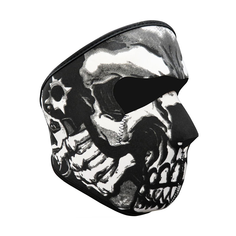 Unisex Windproof Full Face Mask Motorcycle Skiing Snowboarding Bike Facial Protector - Skull 9