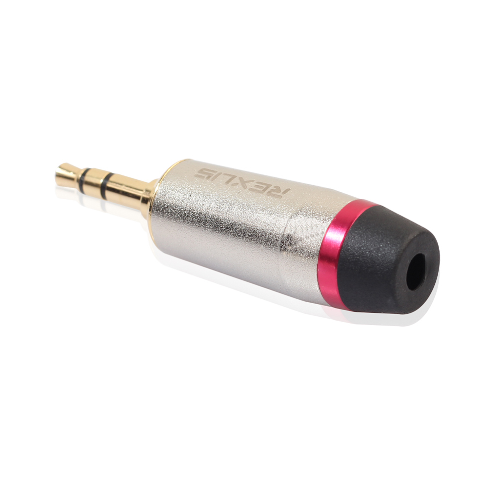 3 Pole 3.5mm Male Headphone Stereo Jack Plug Metal Audio Soldering Connector Adapter