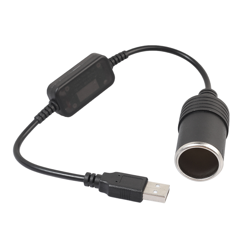 USB Port to 12V Car Cigarette Lighter Socket Female Converter Adapter Cable