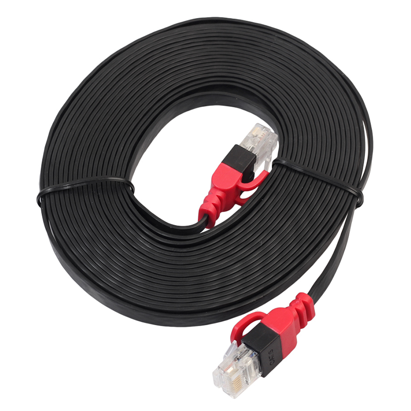 CAT6 Flat UTP Ethernet Network Cable RJ45 Patch LAN Cord Wire - 10M