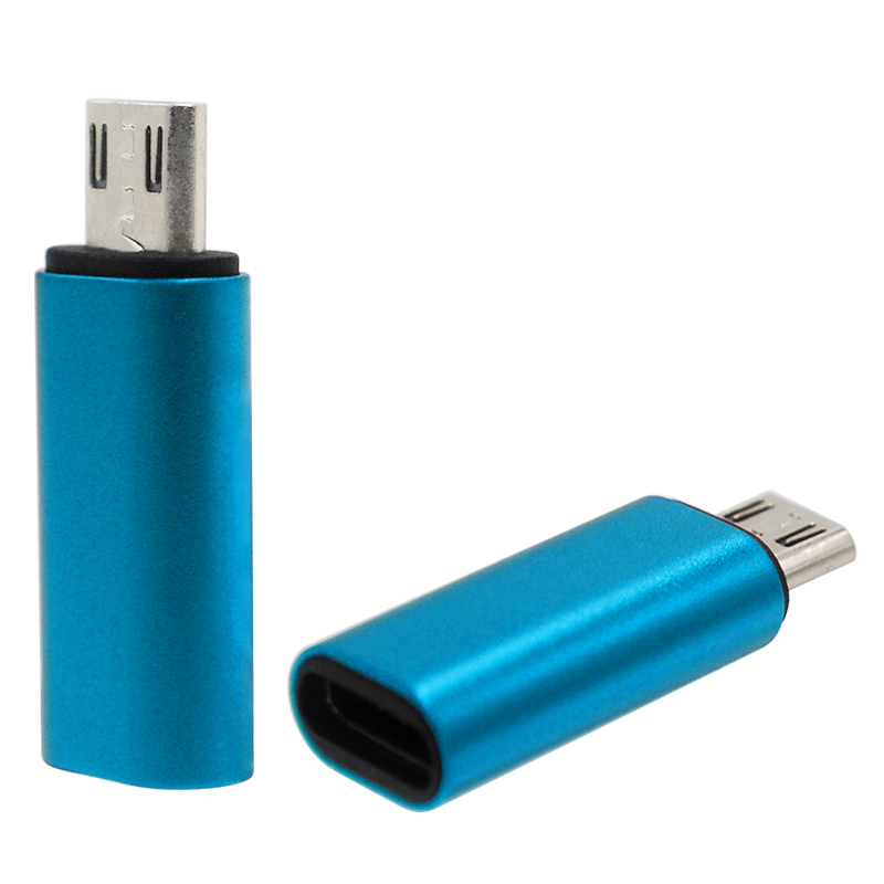 Type-C USB-C Female to Micro USB Male Adapter Converter Connector - Blue%                                </div>
</div>
<div class=