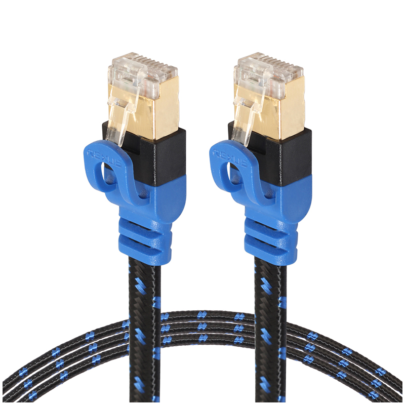 CAT7 Flat UTP Ethernet Network Cable RJ45 Patch LAN Wire Internet Cord - 1M
