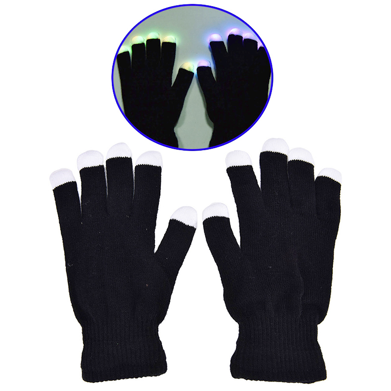 1 Pair Light Up LED Colorful Flashing Lighting Gloves for Festival Party Shows - Style 4