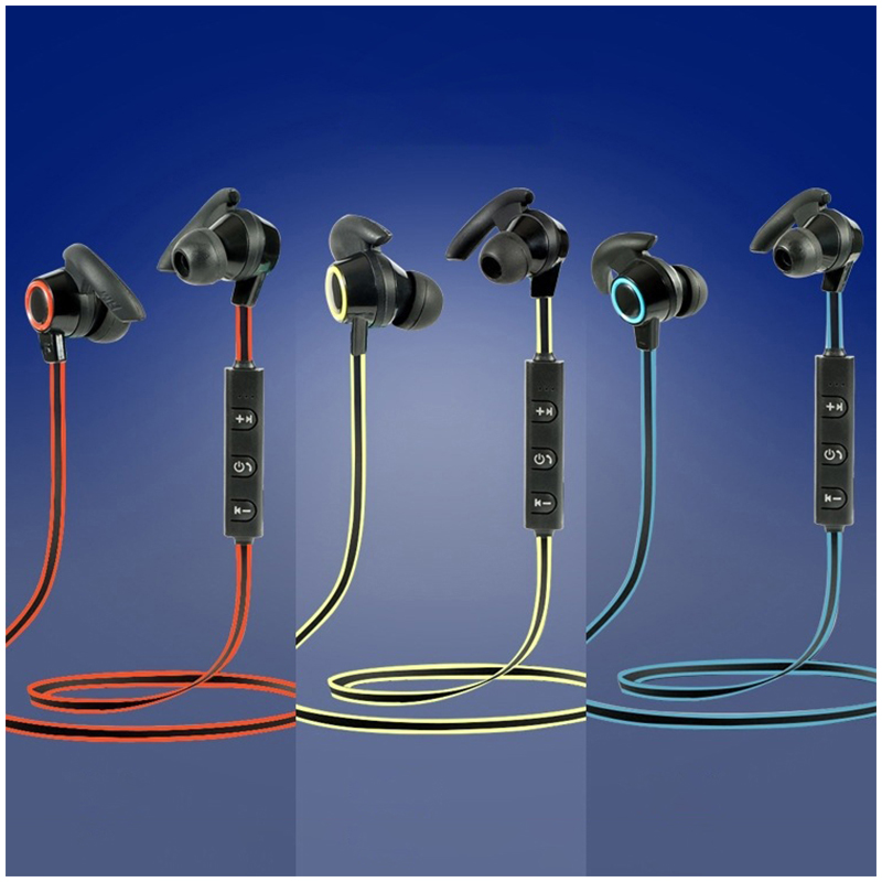 Bluetooth 4.1 Wireless Headphone Stereo Sports Earbuds In-Ear Headset Earphone - Black+Blue