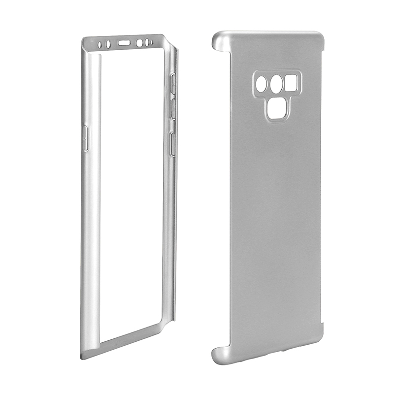 Full Body Protection Hard PC Case Back Cover for Samsung Note 9 - Silver