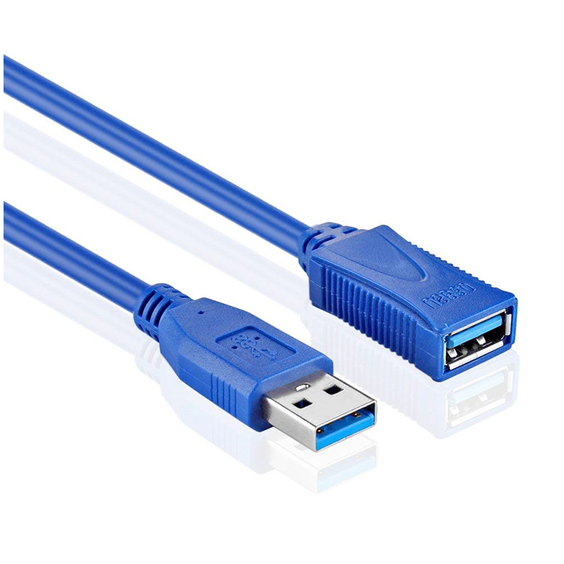 USB 3.0 Type A Male to Female Extension Cable Cord in Blue - 0.5M