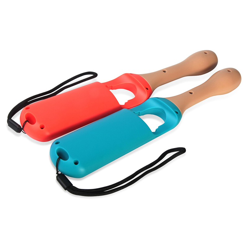 1 Pair Joy-Con Controller Drumstick Drum Stick Hand Grip Holder Handle for Nintend Switch - Red+Blue