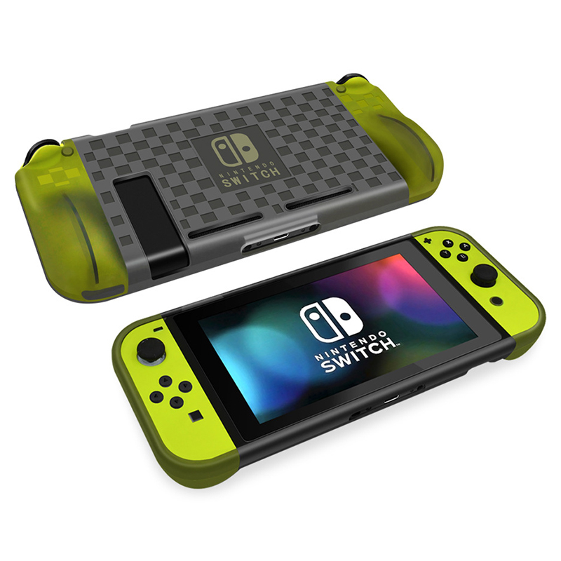 Nintend Switch Anti-Scratch Drop Protection TPU Silicone Case Cover - Transparent Grey