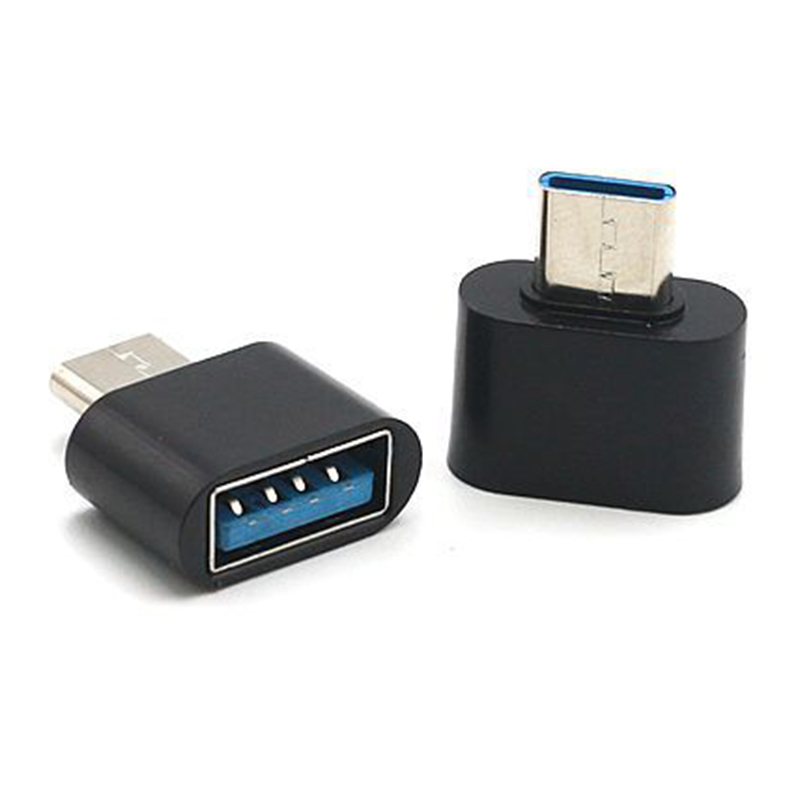 USB 3.1 Type-C Male to USB 2.0 Female OTG Adapter Converter - Black