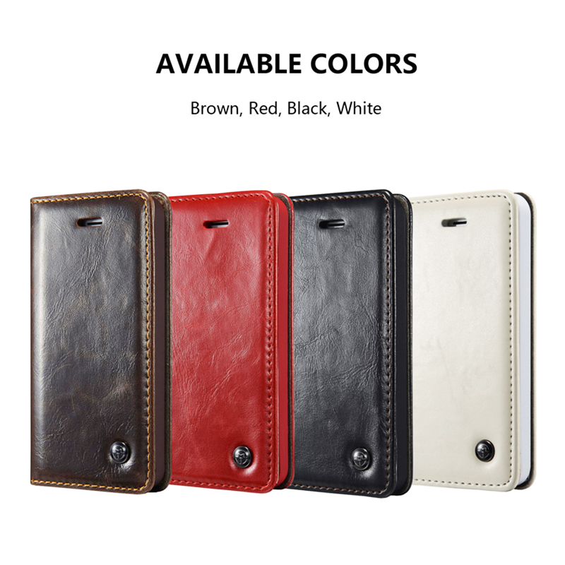 Luxury Retro Magnetic Card Slot Wallet Flip PU Leather Case Cover for iPhone X/XS - White