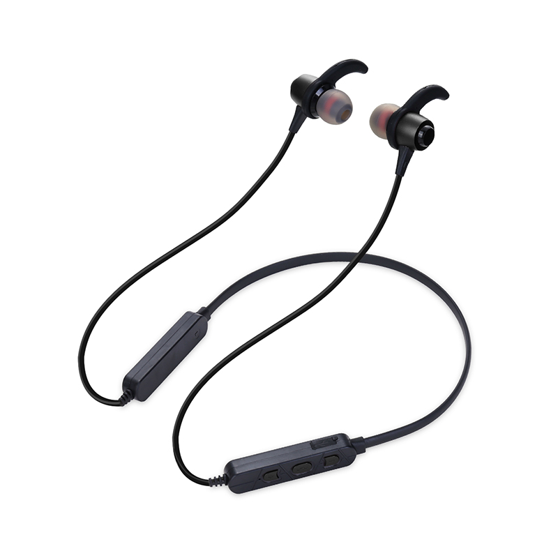 Metal Magnetic Wireless Bluetooth Earphone Stereo Neckband Sport Headphone Headset - Black