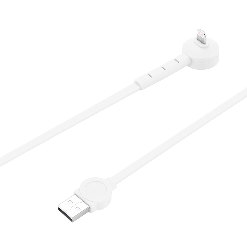 Stylish Designed 8 pin Charging Cable with Stand Function for iPhone iPad - White