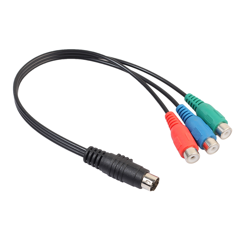 7 Pin S Video to 3 RCA RGB Component TV HDTV Cable Video Converter Adapter