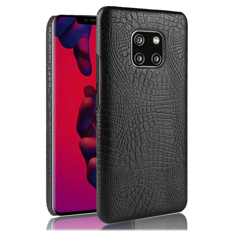 Slim Thin Crocodile Texture PC Hard Case Back Cover Shell for Huawei Mate 20 Pro - Black