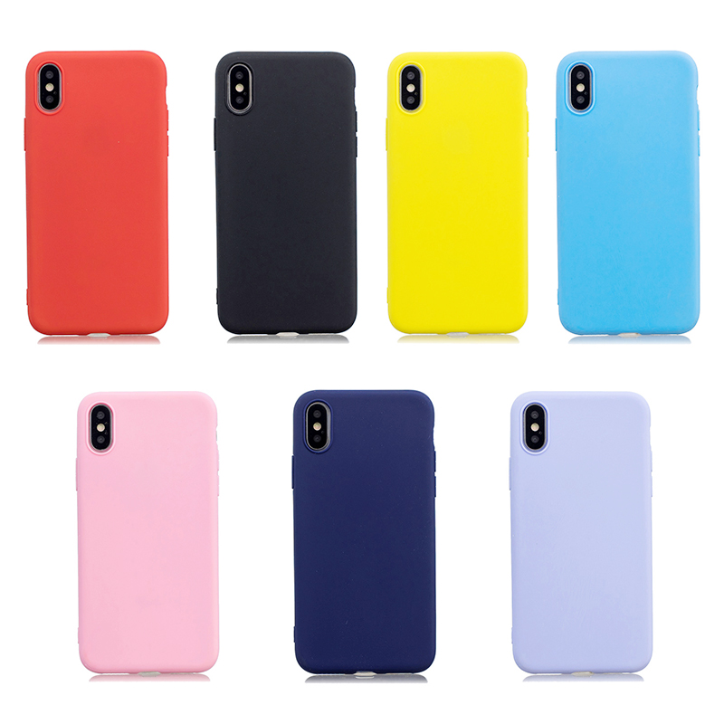 Ultra Thin Soft TPU Case Pure Color Rubber Gel Phone Cover for iPhone XS MAX