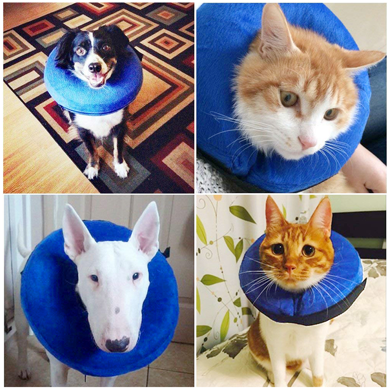 Inflatable Pet Collar Dog Cat Soft E-Collar Protection for Pet Puppy Size S