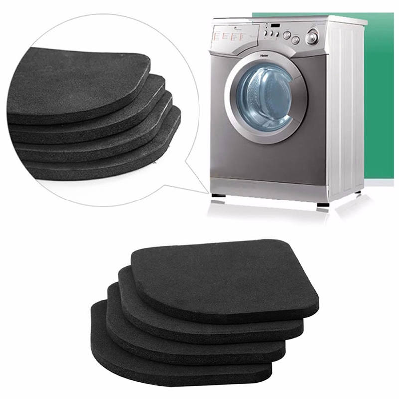 4 x Anti-Vibration Noise Reducing Shock Absorbent Washing Machine Pads Refrigerator Anti-Slip Mat