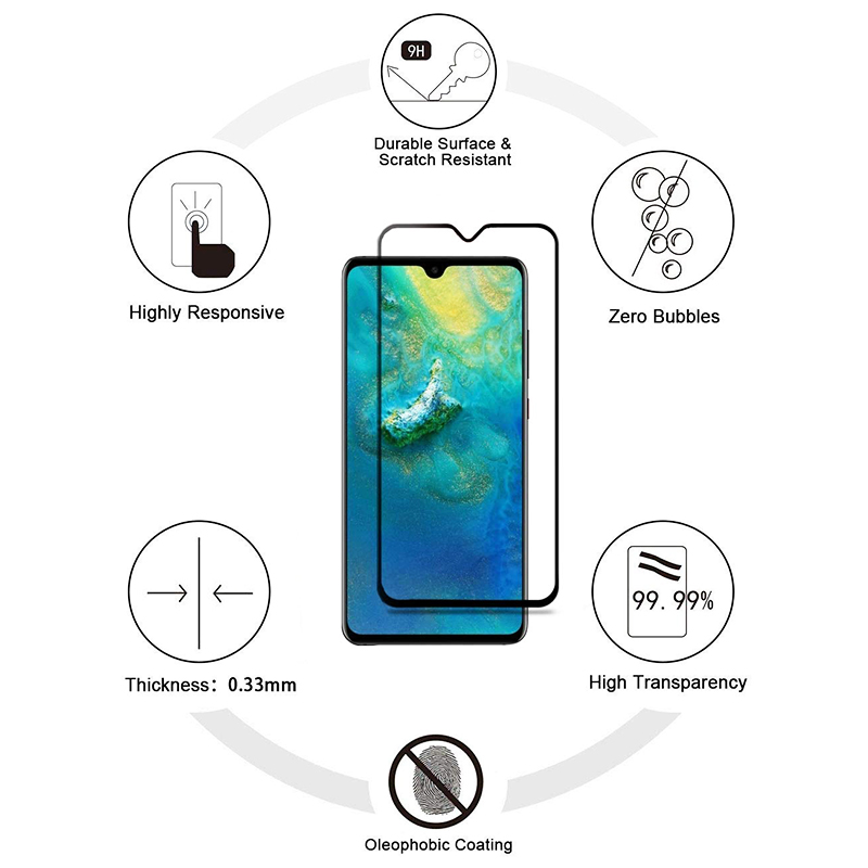 3D Tempered Glass Protector Cellphone Film for Huawei Mate 20