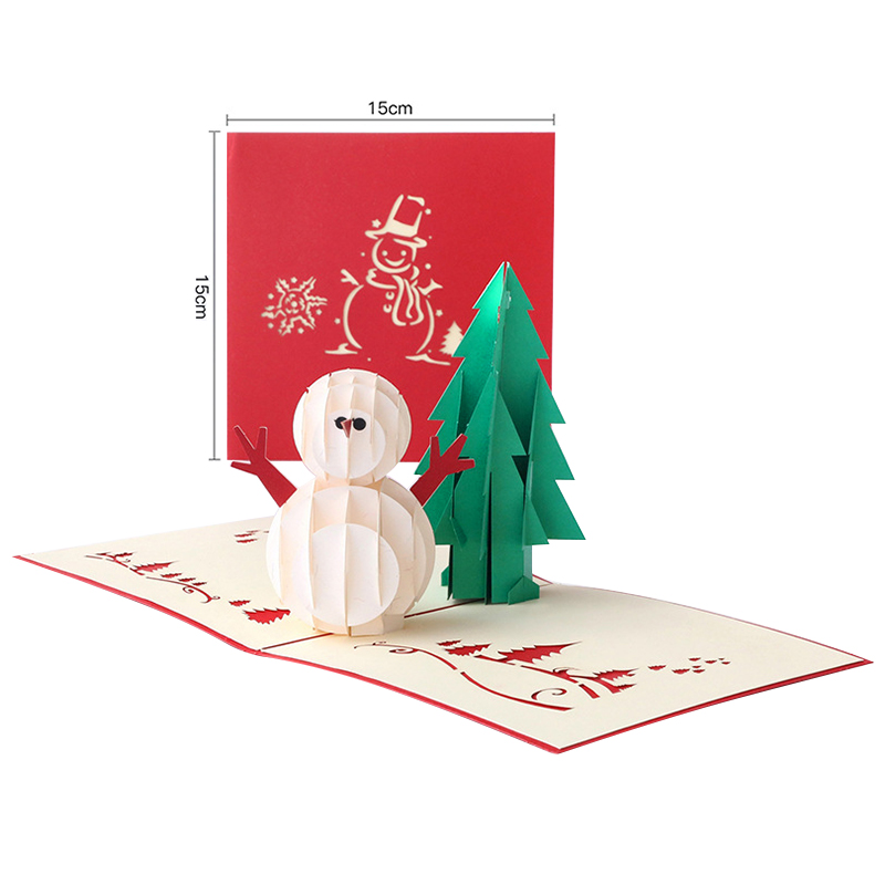 Creative Christmas Handmade 9D Cards Pop Up Holiday Greeting Cards Gifts