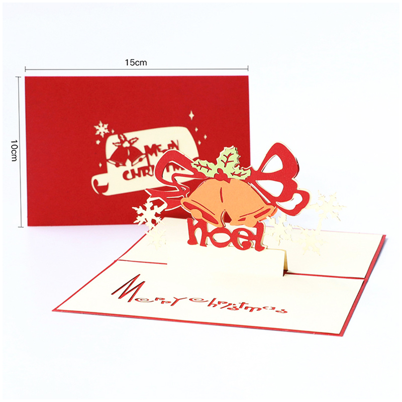 Creative Christmas Handmade 3D Cards Pop Up Holiday Greeting Cards Gifts