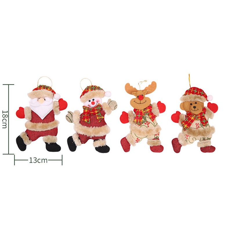 Christmas Sale Items Ornaments Santa Claus Snowman Eelk Bear Tree Toy Doll Hanging Decorations