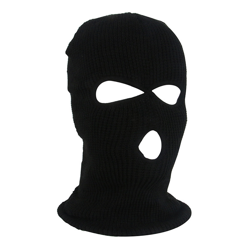 Full Face Cover 3 Holes Balaclava Knitted Hat Winter Stretch Snow Mask SAS Style Hat Neck Warmer Ski Ride Mask