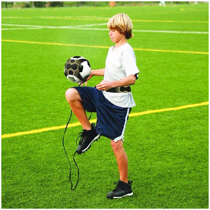 Football Self Training Kick Action Kicking Practice Trainer Aid Equipment Soccer Waist Belt Returner