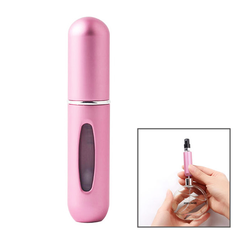 5ml Portable Mini Refillable Perfume Bottle Spray Round Tube Pump Empty Cosmetic Container Atomizer Scent Bottle for Travel