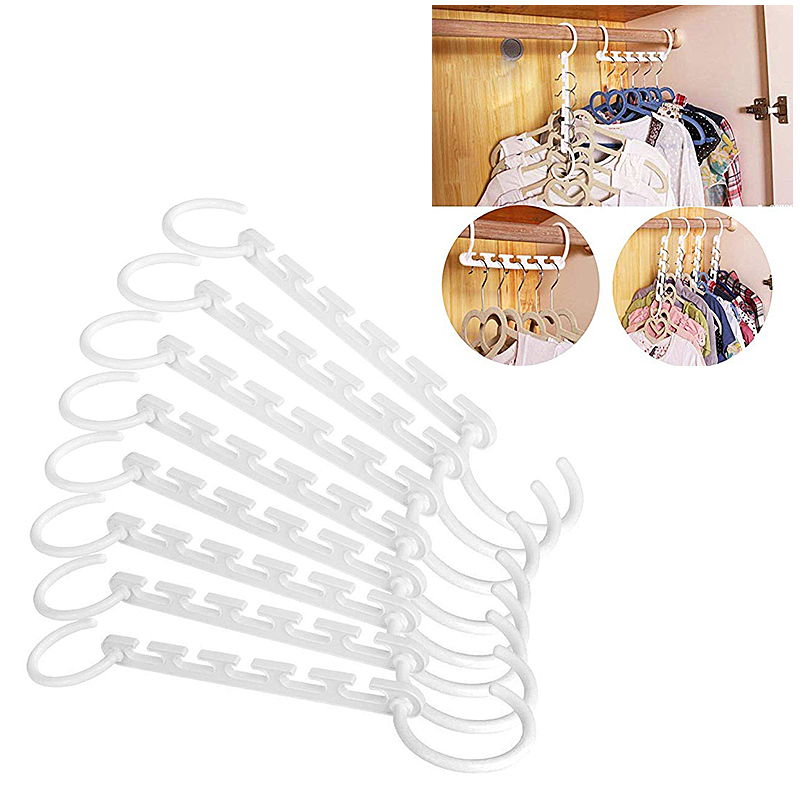 8pcs Multifunction Clothes Hangers Organiser Space Saving Closet Magical Wonder Hanger