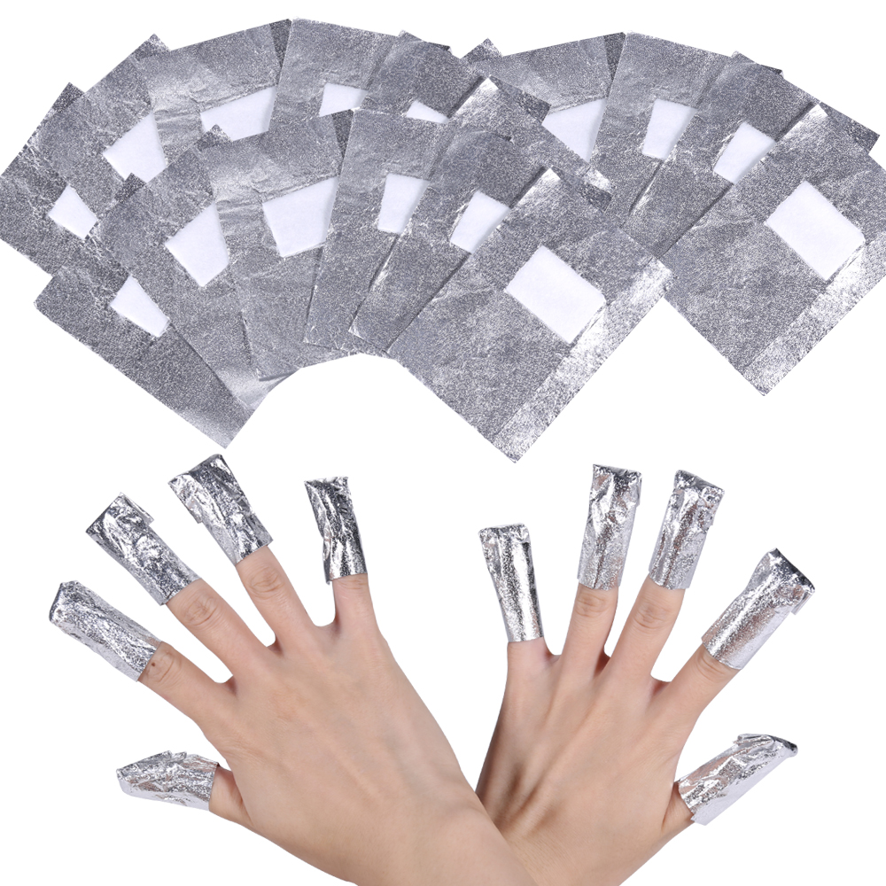 100pcs Nail Art Soak Off Remover Polish Acrylic Removal Foil Paper Wraps
