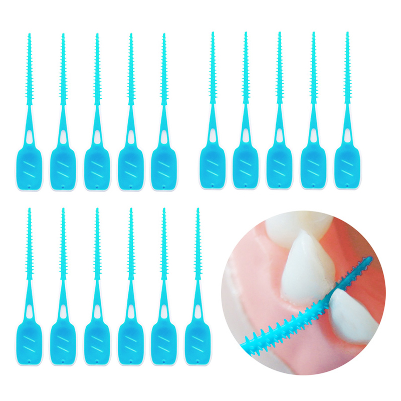 16pcs Silicone Interdental Brush Oral Care Teeth Gap Dental Orthodontic Mini Brush