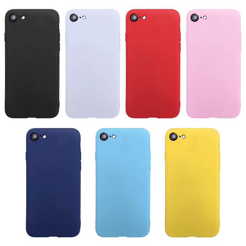 Ultra Thin Slim Soft TPU Gel Rubber Back Cover Case for iPhone 7/8 - Navy Blue