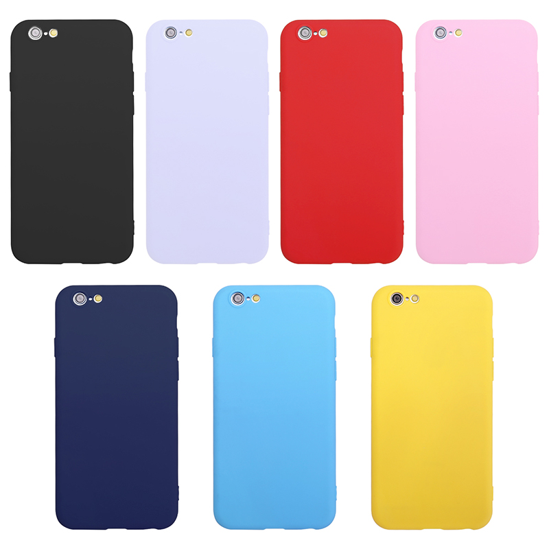 Ultra Slim Light TPU Gel Case Flexible Soft Silicone Shockproof Back Cover for iPhone 6/6s - Black