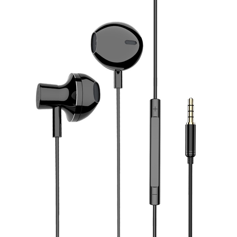 3.5mm Plug Universal In-Ear Stereo Headset Earphone Bass Earphone - Black/1.2m