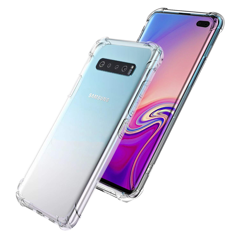 Clear TPU Back Case Soft Skin Silicone Protective Phone Case Transparent Cover for Samsung Galaxy S10 Plus