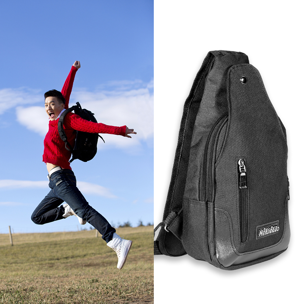Men's USB Charging Chest Pack Anti Theft Travel Sport Messenger Single Shoulder Waist Bag