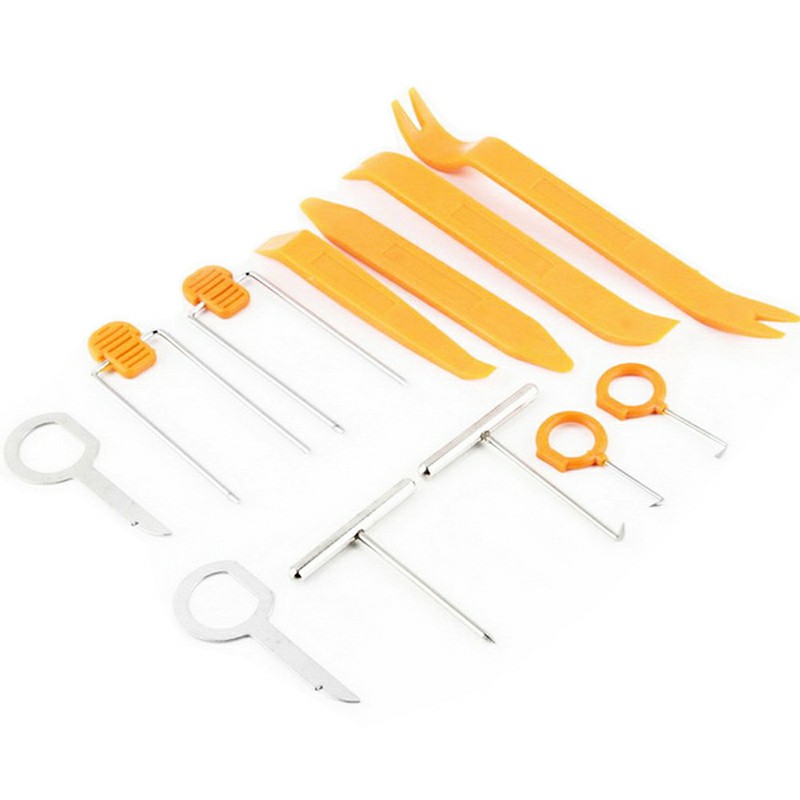 12pcs Kit Car GPS Navigation Installation Disassembly Tools DVD Player Refit Removal Tools Crowbar