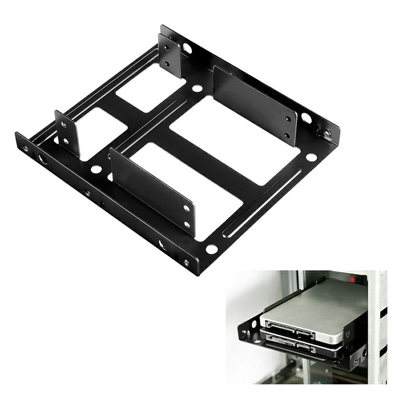 SSD HDD Metal Mounting Bracket Adapter Hard Drive Holder 2.5 to 3.5 Hard Drive Bay Caddy