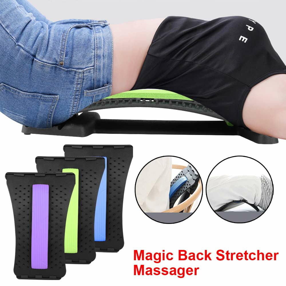 Magic Back Support Stretcher Lower Relief Lumbar Pain Back Massager Posture Corrector
