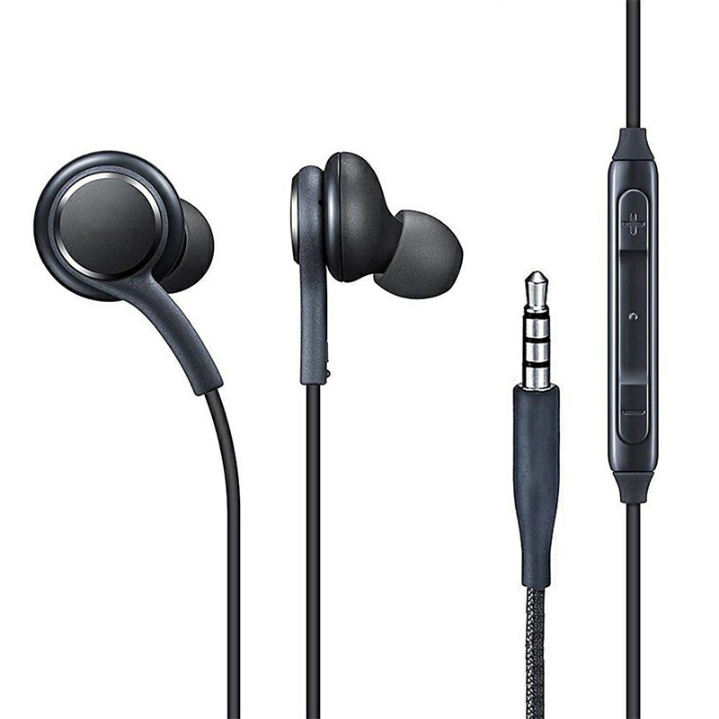 Music Aux Wired in-Ear Headphones Earphones with Mic and Volume Control for 3.5mm Jack Mobile Devices