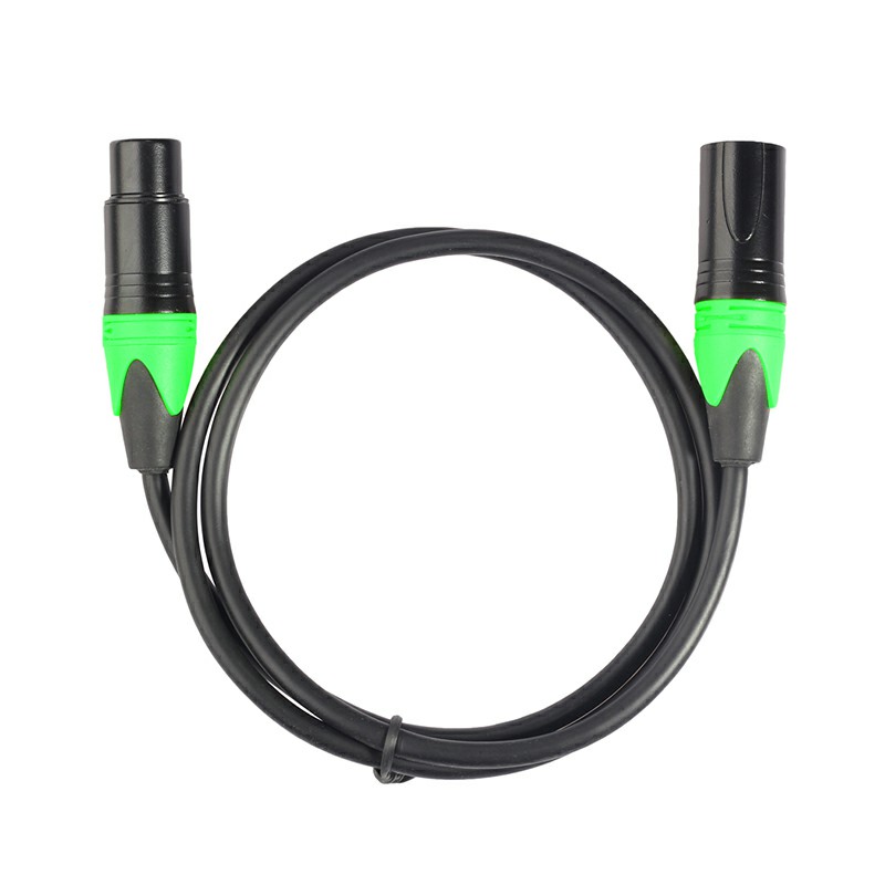 Green Copper Cored XLR Male to Female Microphone Audio Cable Microphone Audio Connector - 1M