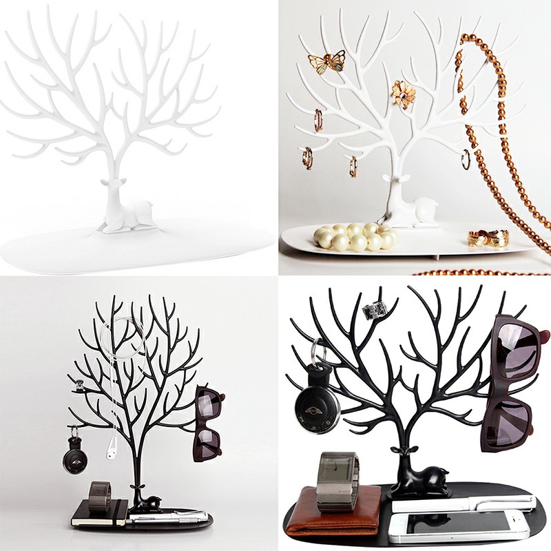 Creative Jewelry Tree Stand Display Organizer Ring Earring Necklace Holder Show Rack